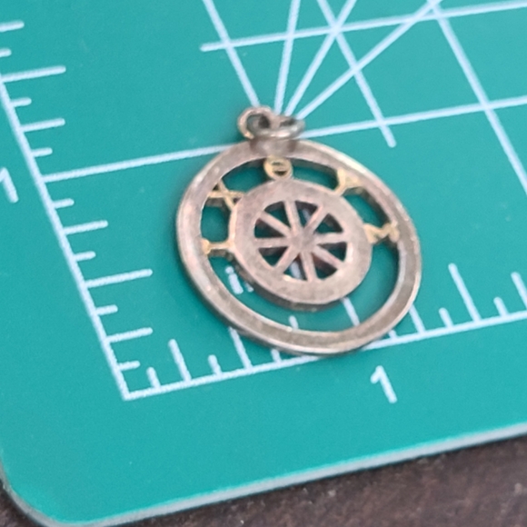 Unique Vintage Silver and Gold Pendant - Picture 6 of 8